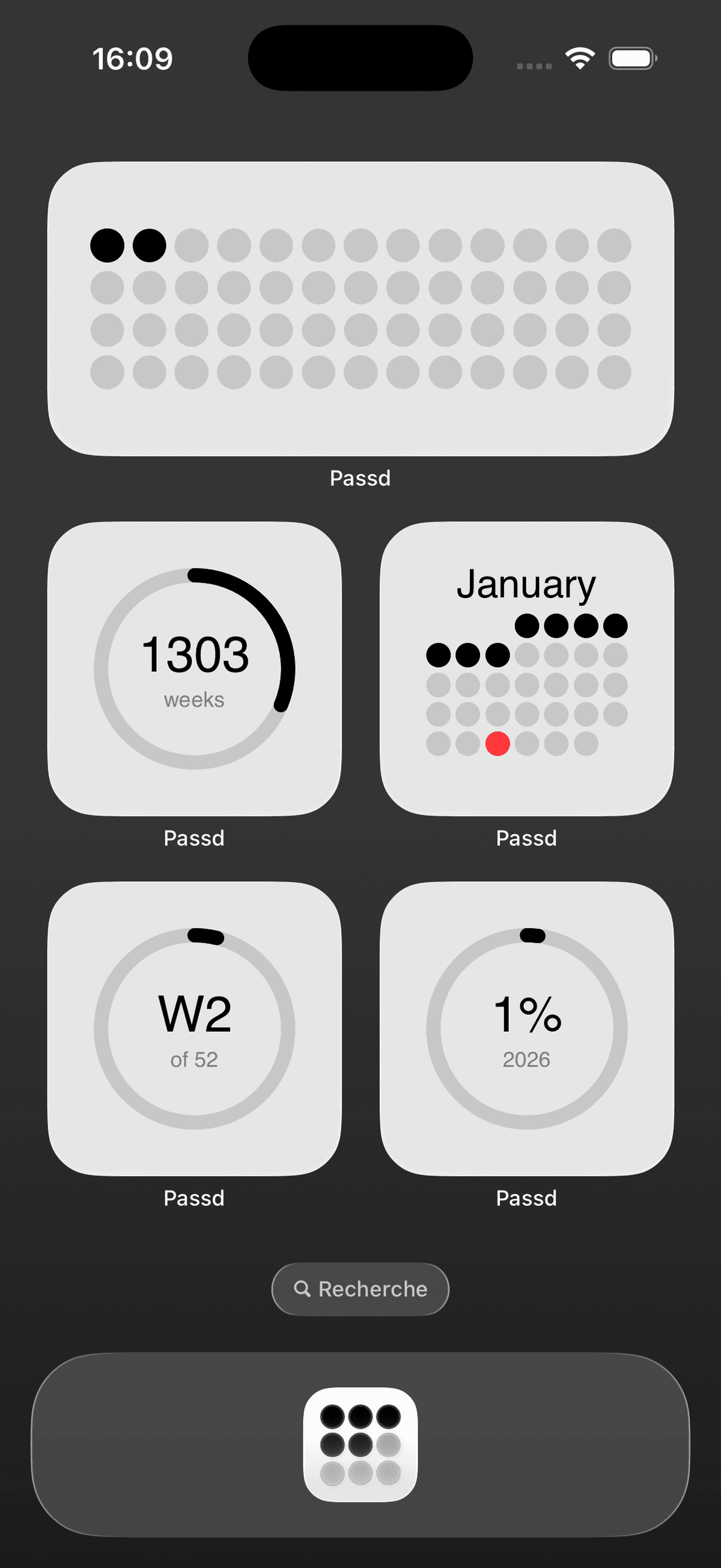 Passd widgets on iPhone home screen
